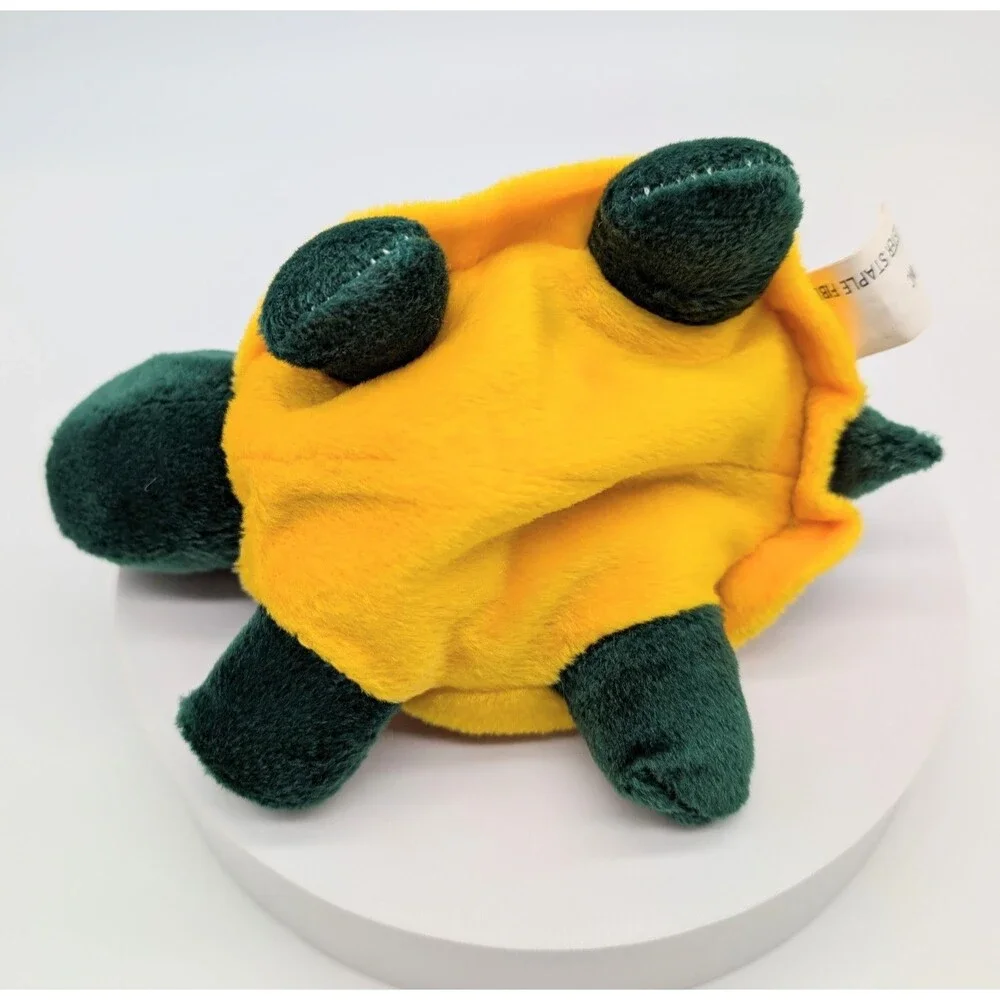 Northeast Imports Turtle Tortoise Plush Bean Bag Stuffed Animal Yellow Orange 6